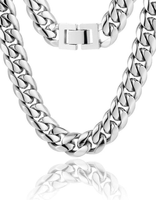 Load image into Gallery viewer, The Stormtrooper II® - 12mm Miami Cuban Link Chain White Gold Plated by Bling Proud | Urban Jewelry Online Store
