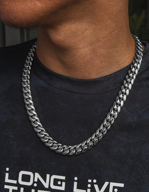 Load image into Gallery viewer, The Stormtrooper II® - 12mm Miami Cuban Link Chain White Gold Plated by Bling Proud | Urban Jewelry Online Store
