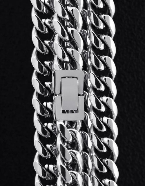 Load image into Gallery viewer, The Stormtrooper®- 10mm Miami Cuban Link Chain White Gold Plated by Bling Proud | Urban Jewelry Online Store
