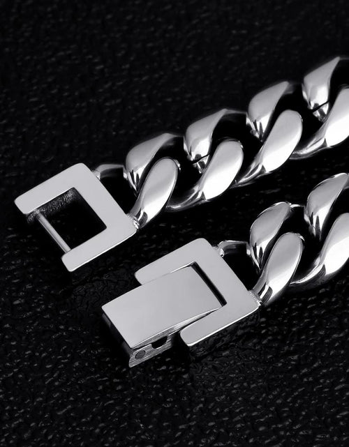 Load image into Gallery viewer, The Stormtrooper®- 10mm Miami Cuban Link Chain White Gold Plated by Bling Proud | Urban Jewelry Online Store
