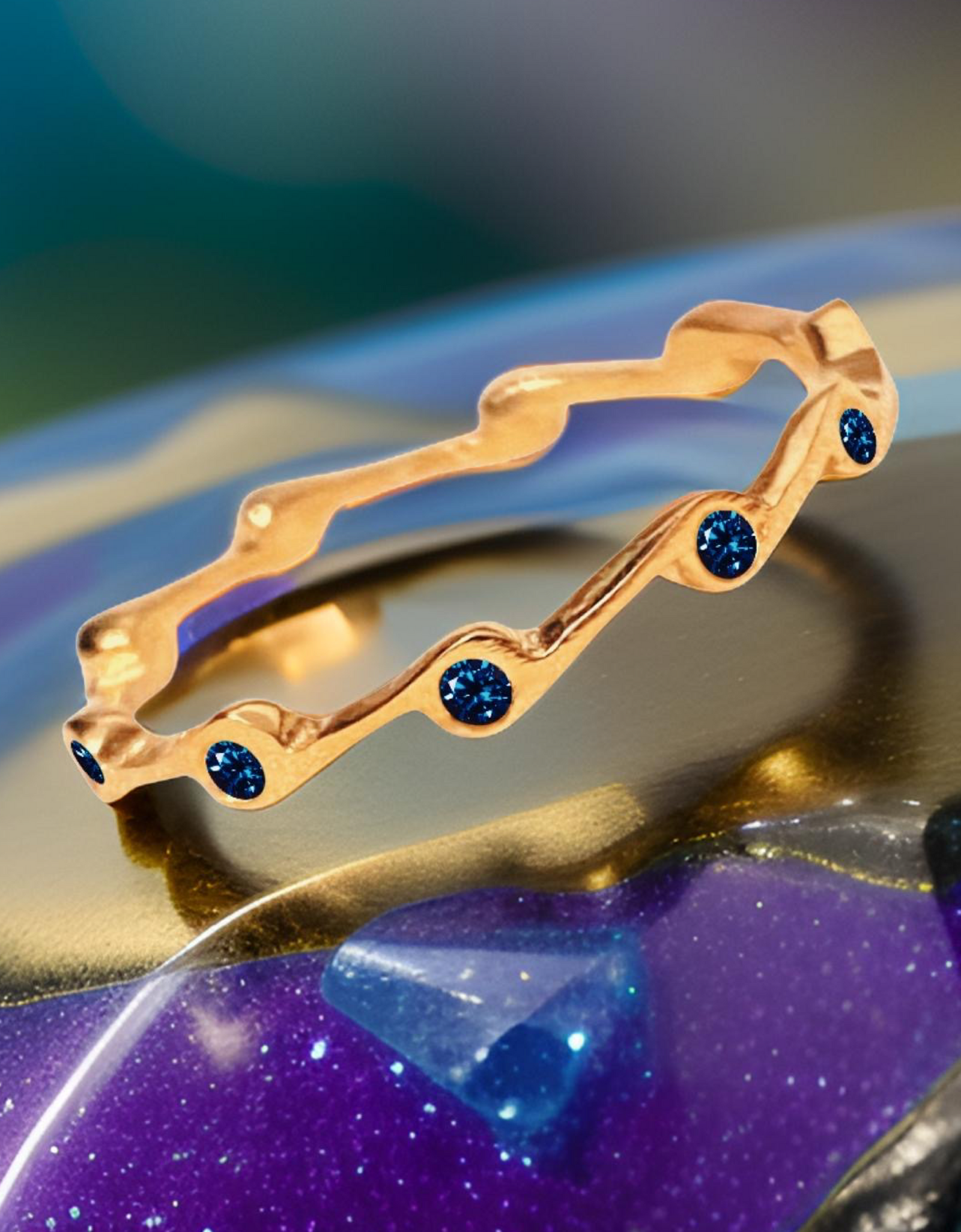 Alexandrite Birthstone Stacker Ring by The Urban Charm by The Urban Charm
