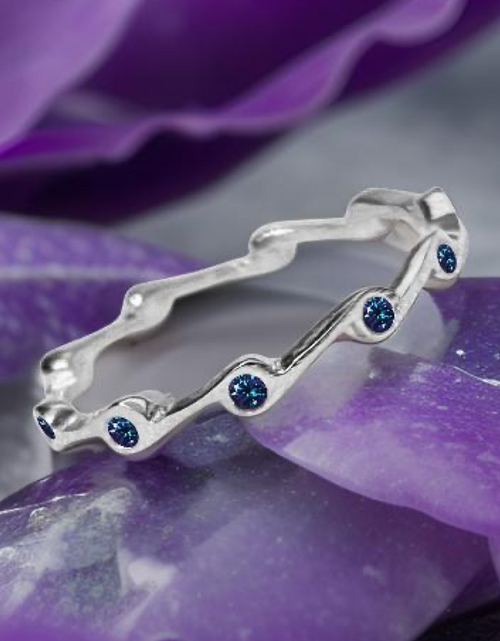 Load image into Gallery viewer, Alexandrite Birthstone Stacker Ring by The Urban Charm by The Urban Charm

