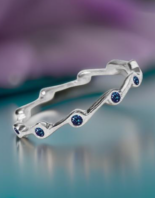 Load image into Gallery viewer, Alexandrite Birthstone Stacker Ring by The Urban Charm by The Urban Charm
