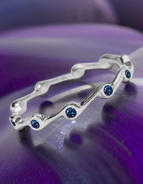 Load image into Gallery viewer, Alexandrite Birthstone Stacker Ring by The Urban Charm by The Urban Charm
