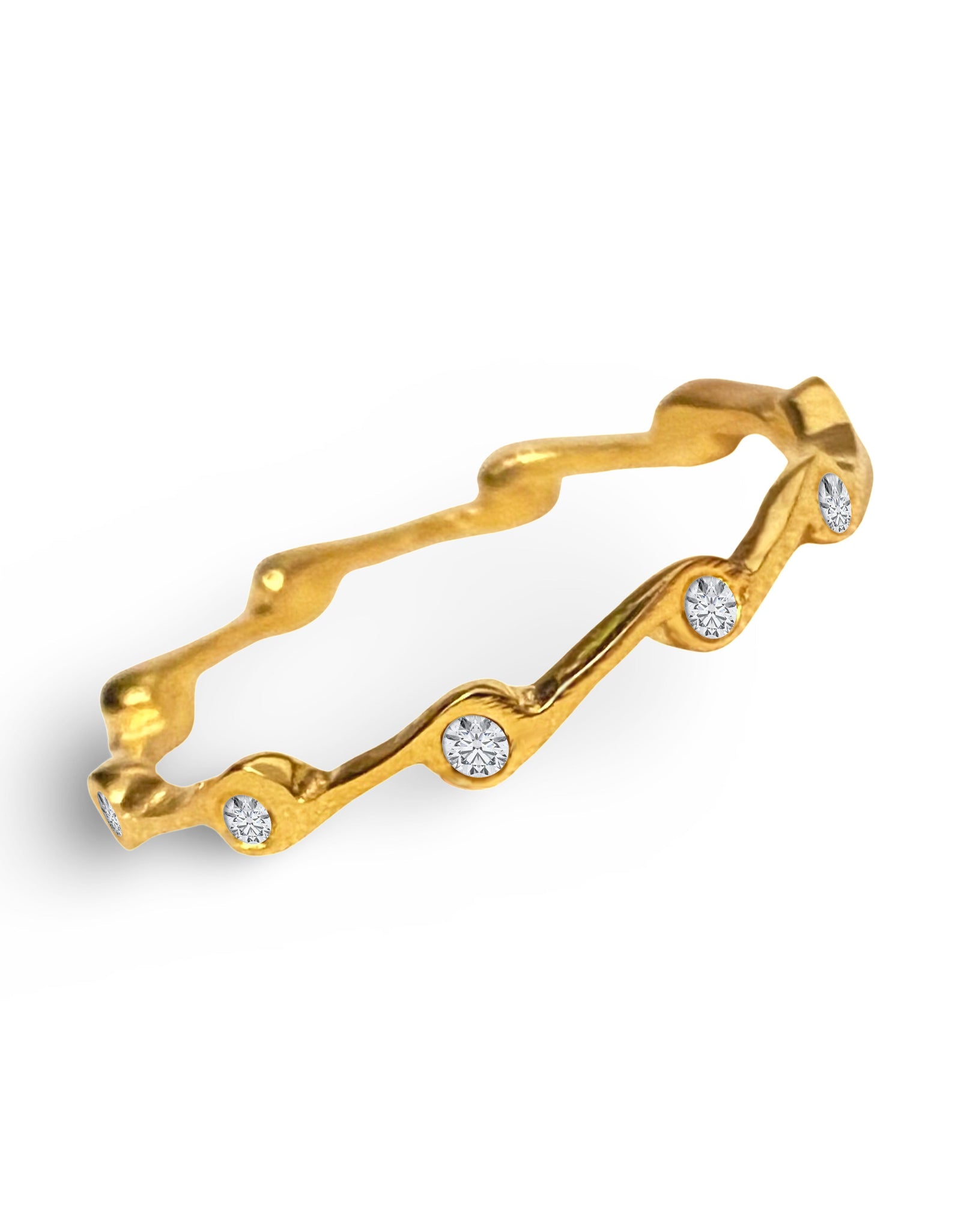 Diamond Crystal Birthstone Stacker Ring by The Urban Charm