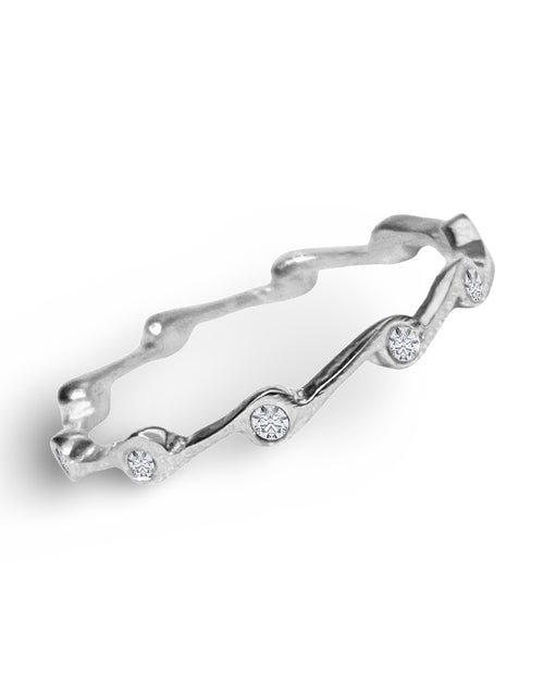 Load image into Gallery viewer, Diamond Crystal Birthstone Stacker Ring by The Urban Charm
