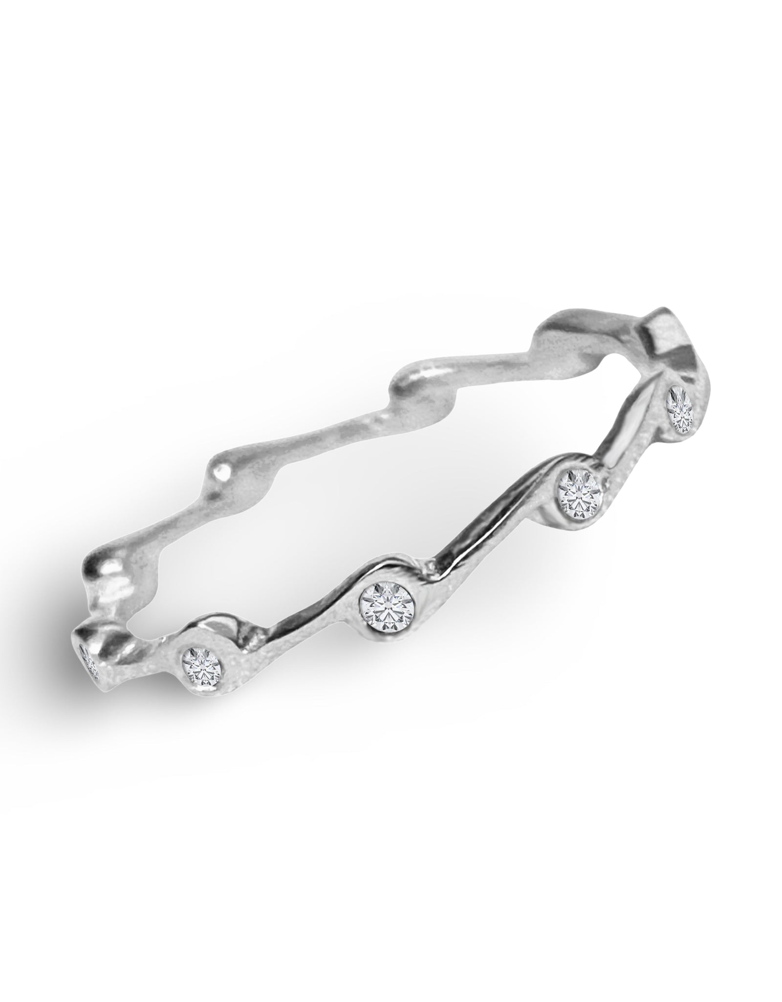 Diamond Crystal Birthstone Stacker Ring by The Urban Charm