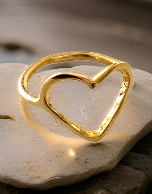 Load image into Gallery viewer, Heart Shaped Ring by The Urban Charm by The Urban Charm
