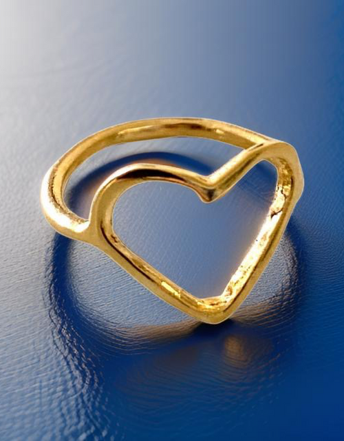 Load image into Gallery viewer, Heart Shaped Ring by The Urban Charm by The Urban Charm
