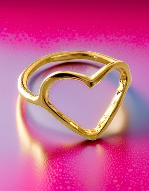 Load image into Gallery viewer, Heart Shaped Ring by The Urban Charm by The Urban Charm
