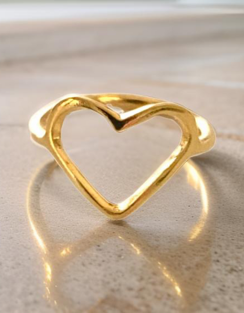 Load image into Gallery viewer, Heart Shaped Ring by The Urban Charm by The Urban Charm
