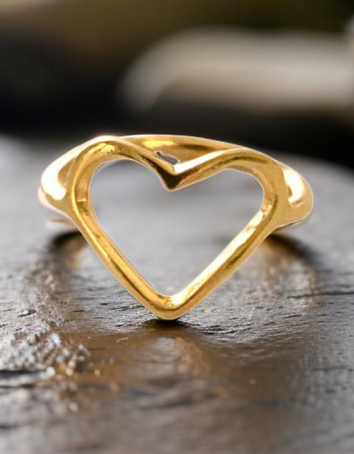 Load image into Gallery viewer, Heart Shaped Ring by The Urban Charm by The Urban Charm
