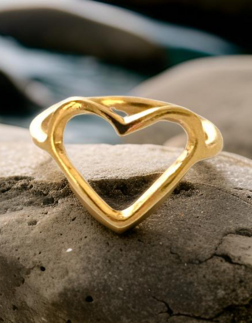 Load image into Gallery viewer, Heart Shaped Ring by The Urban Charm by The Urban Charm
