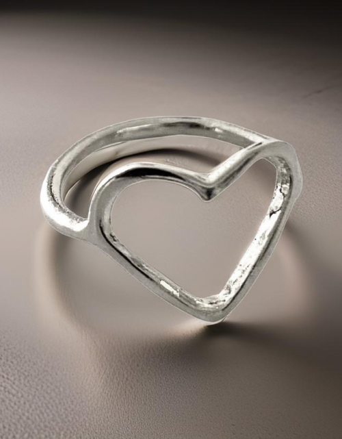 Load image into Gallery viewer, Heart Shaped Ring by The Urban Charm by The Urban Charm
