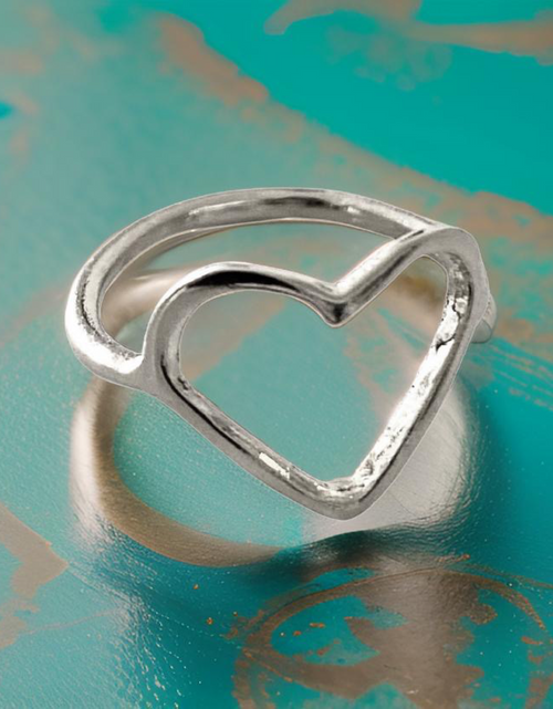 Load image into Gallery viewer, Heart Shaped Ring by The Urban Charm by The Urban Charm
