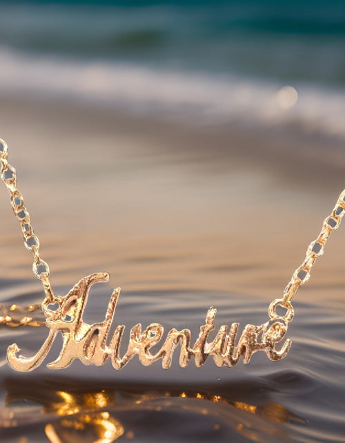 Load image into Gallery viewer, Adventure Script Necklace by The Urban Charm by The Urban Charm
