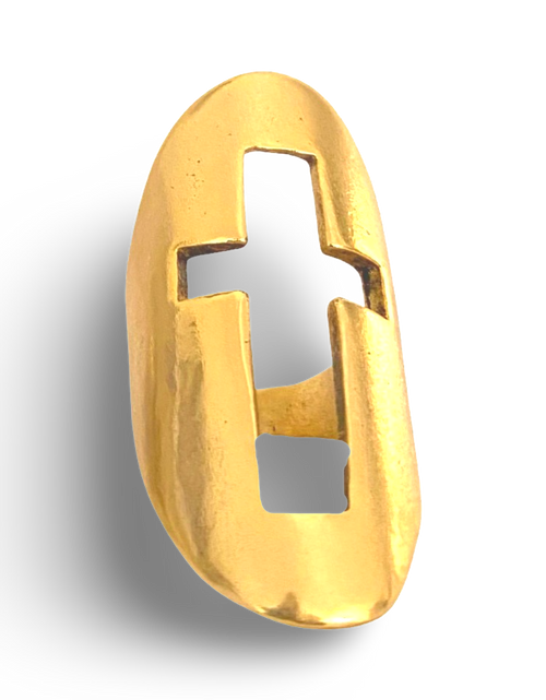 Load image into Gallery viewer, Cross Shield Ring by The Urban Charm
