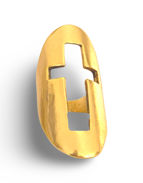 Load image into Gallery viewer, Cross Shield Ring by The Urban Charm
