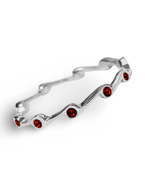 Load image into Gallery viewer, Ruby Birthstone Stacker Ring by The Urban Charm
