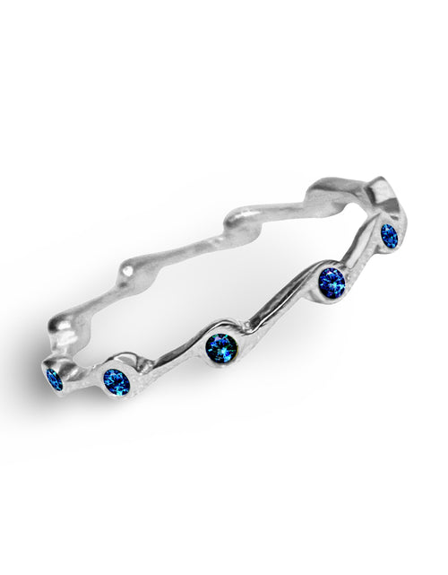 Load image into Gallery viewer, Sapphire Birthstone Stacker Ring by The Urban Charm
