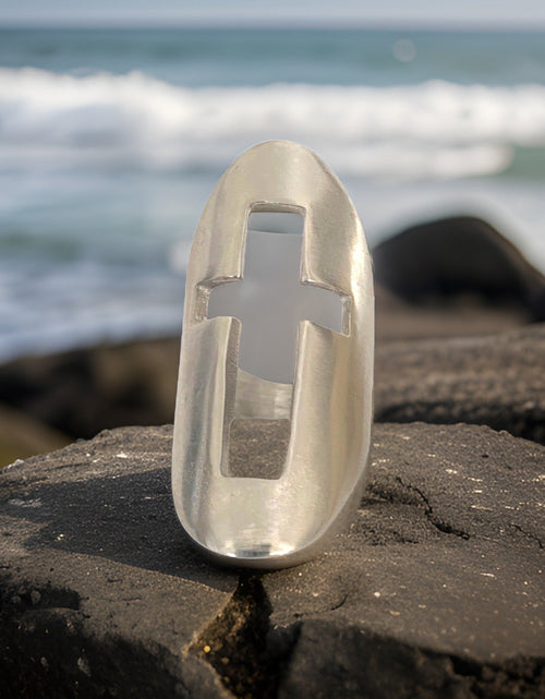 Load image into Gallery viewer, Cross Shield Ring by The Urban Charm
