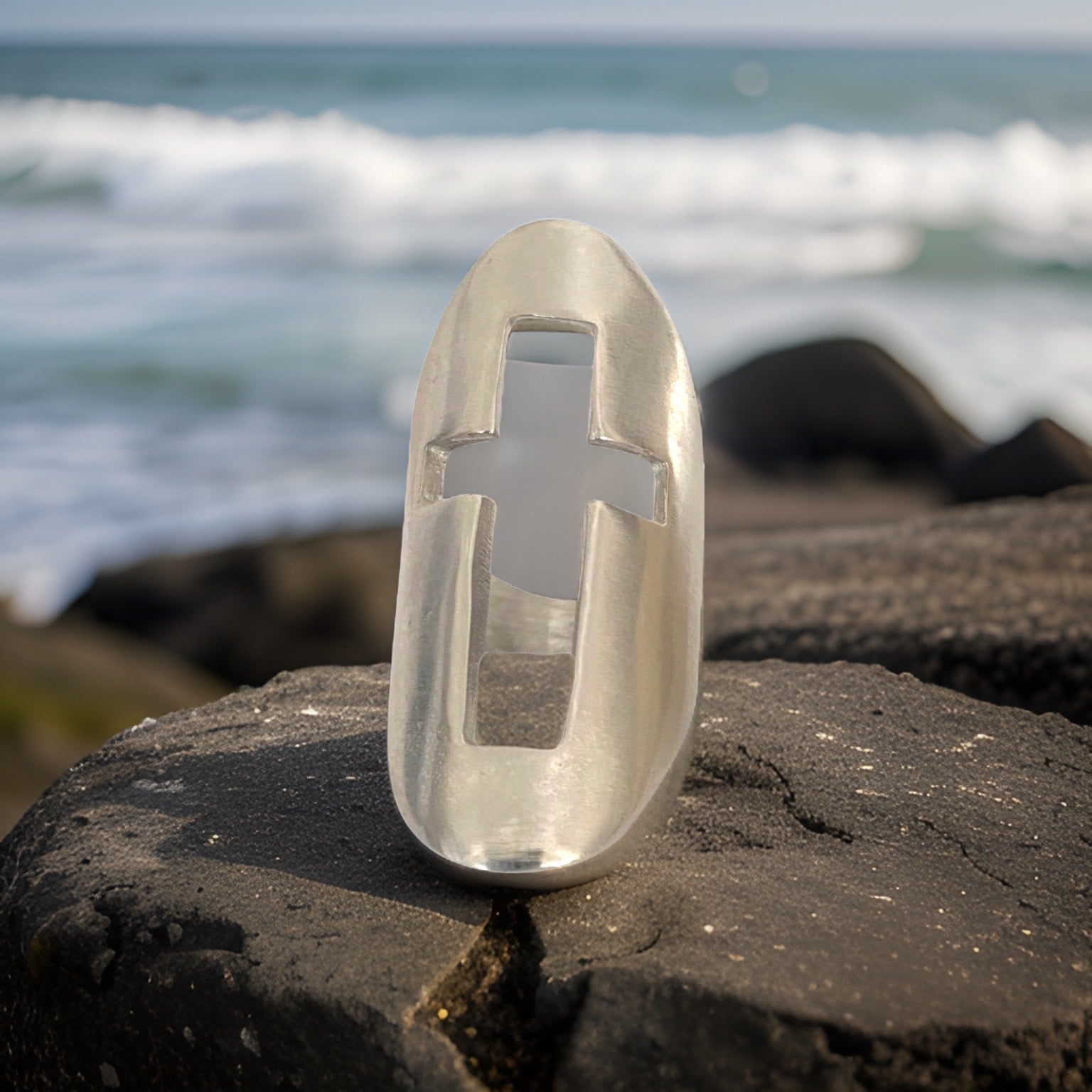 Cross Shield Ring by The Urban Charm