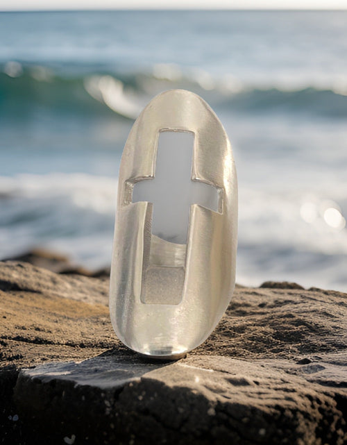 Load image into Gallery viewer, Cross Shield Ring by The Urban Charm

