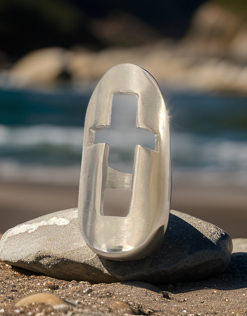 Load image into Gallery viewer, Cross Shield Ring by The Urban Charm
