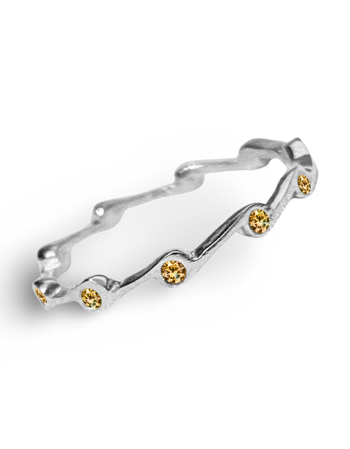 Load image into Gallery viewer, Topaz Birthstone Stacker Ring by The Urban Charm
