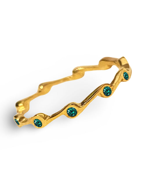 Load image into Gallery viewer, Zircon Birthstone Stacker Ring by The Urban Charm
