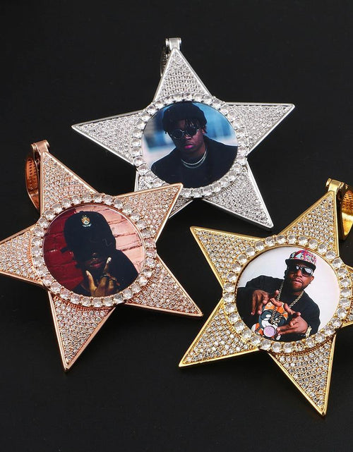 Load image into Gallery viewer, THE WALK OF FAME® - Custom Iced Out Star Photo Pendant by Bling Proud | Urban Jewelry Online Store
