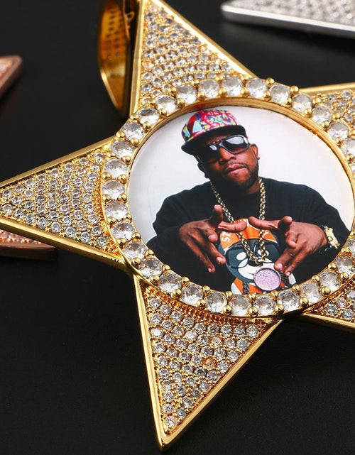 Load image into Gallery viewer, THE WALK OF FAME® - Custom Iced Out Star Photo Pendant by Bling Proud | Urban Jewelry Online Store
