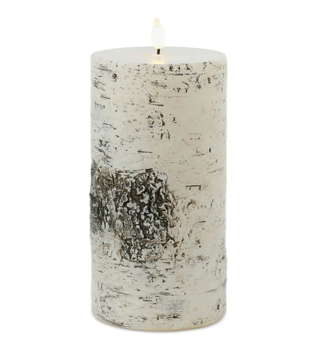 FIA Wick Birch Design Pillar Candle (Set of 2)