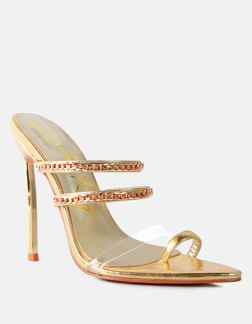 Load image into Gallery viewer, tickle me toe ring stiletto sandals by London Rag
