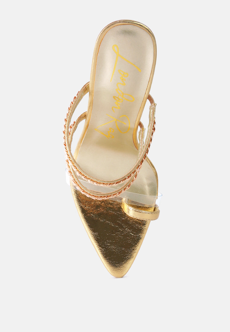 tickle me toe ring stiletto sandals by London Rag
