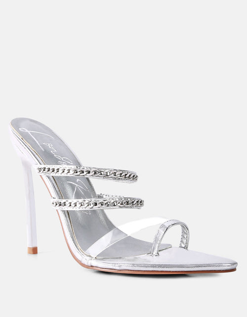 Load image into Gallery viewer, tickle me toe ring stiletto sandals by London Rag
