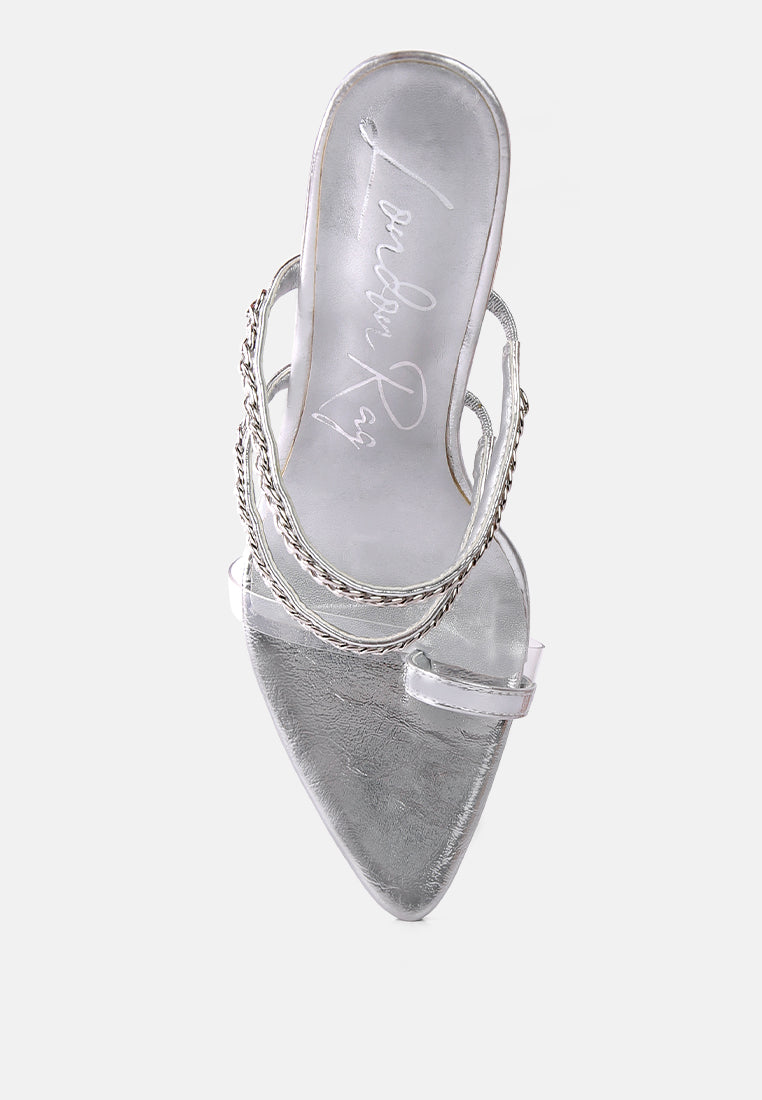 tickle me toe ring stiletto sandals by London Rag