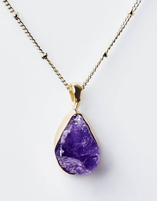 Load image into Gallery viewer, Amethyst Raw Crystal Necklace by Tiny Rituals
