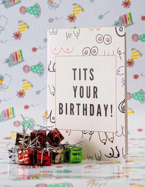 Load image into Gallery viewer, Tits Your Birthday - Moaning Prank Card by DickAtYourDoor
