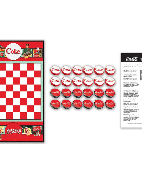 Load image into Gallery viewer, Coca-Cola Checkers Board Game by MasterPieces Puzzle Company INC
