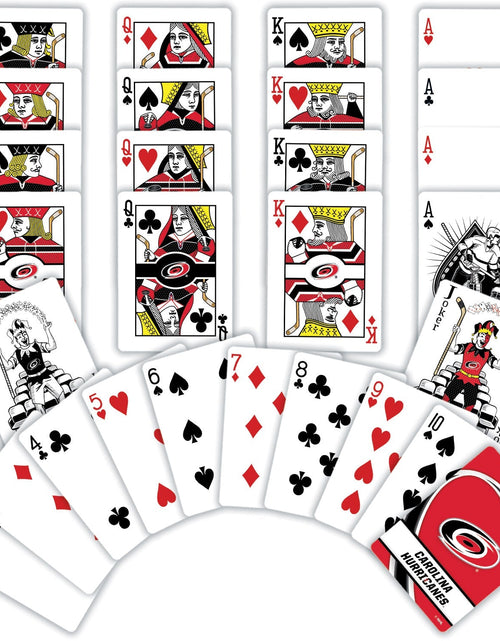 Load image into Gallery viewer, Carolina Hurricanes Playing Cards - 54 Card Deck by MasterPieces Puzzle Company INC
