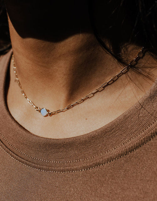 Load image into Gallery viewer, Opal Link Necklace by Toasted Jewelry

