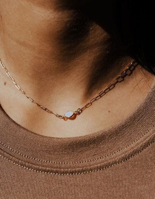 Load image into Gallery viewer, Opal Link Necklace by Toasted Jewelry
