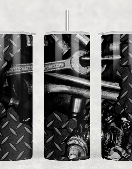 Load image into Gallery viewer, Tools - 20 oz Steel Skinny Tumbler - Optional Blue Tooth Speaker - Speaker Color will Vary by Rowdy Ridge Co
