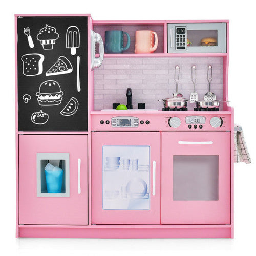 Load image into Gallery viewer, Toddler Pretend Play Kitchen for Boys and Girls 3-6 Years Old-Pink

