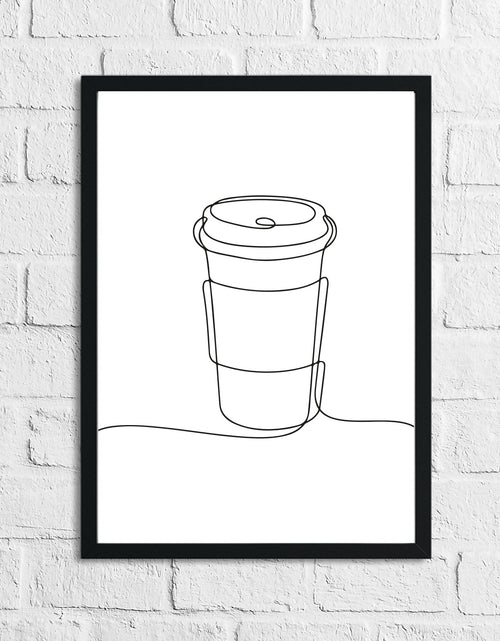 Load image into Gallery viewer, Travel Mug Simple Line Work Kitchen Wall Decor Print by WinsterCreations™ Official Store
