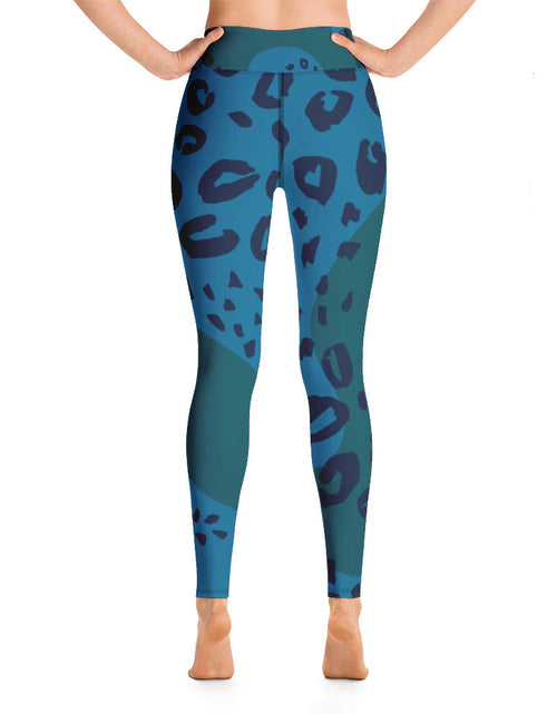 Load image into Gallery viewer, Women's Tropical Leopard Shark Yoga Leggings by Tropical Seas Clothing
