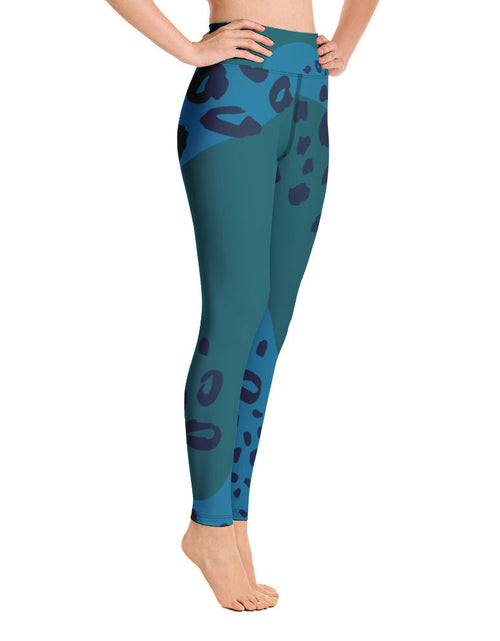 Load image into Gallery viewer, Women's Tropical Leopard Shark Yoga Leggings by Tropical Seas Clothing
