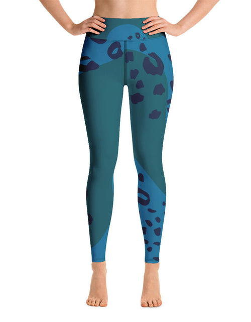 Load image into Gallery viewer, Women's Tropical Leopard Shark Yoga Leggings by Tropical Seas Clothing
