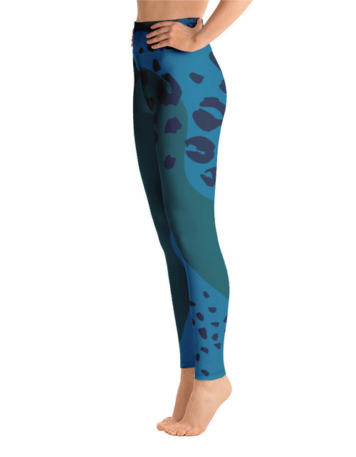 Load image into Gallery viewer, Women's Tropical Leopard Shark Yoga Leggings by Tropical Seas Clothing
